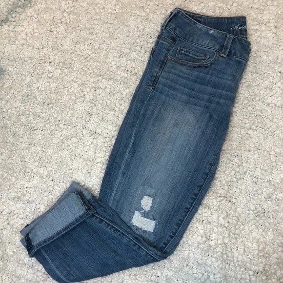 𝅺AMERICAN Eagle Artist Jeans Distressed Medium Wash - Picture 6 of 6